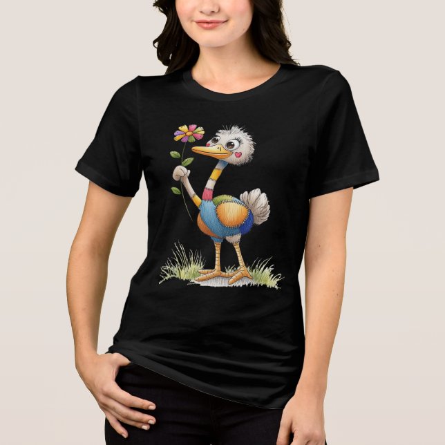 Cute Ostrich T Shirt (Framsida)