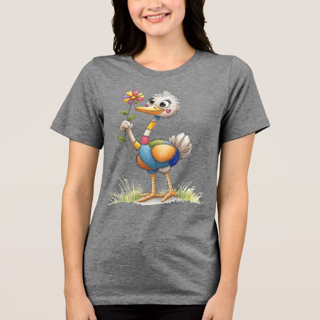 Cute Ostrich T Shirt (Framsida)