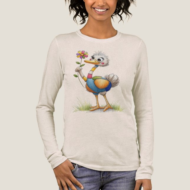 Cute Ostrich T Shirt (Framsida)