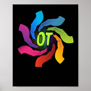Cute OT Händer arbetsbehandling Poster