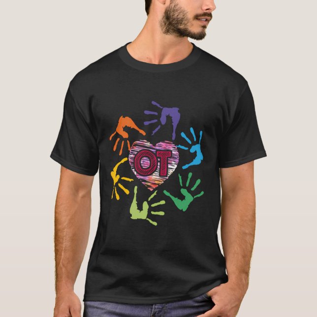 Cute Ot Hands Occupational Therapy Therapist Meani T Shirt (Framsida)