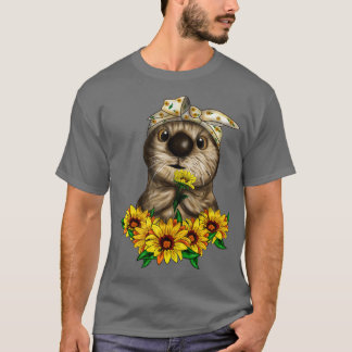 Cute Otter-blommor från Älskare T Shirt