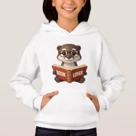 Cute Otter Bok Älskare T Shirt