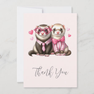 Cute Otter Couple i Kärlek Tack Kort
