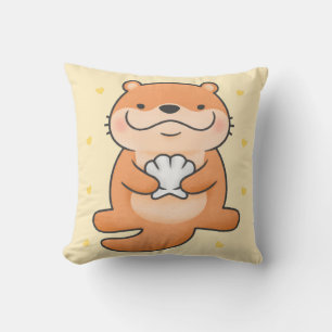 Cute Otter Dekorativ kudde