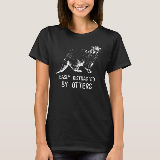 Cute Otter Easily Distracted By Otters Costume Ott T Shirt (Framsida)