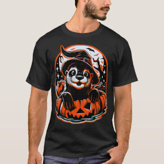 Cute otter häxhalloween Kids Boys Womens 3 T Shirt