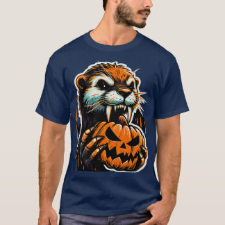 Cute otter häxhalloween Kids Boys Womens T Shirt