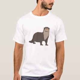 Cute Otter Illustration T Shirt