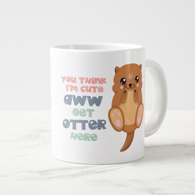 Cute-Otter-Jumbo Mugg Jumbo Mugg (Framsida höger)