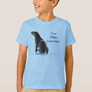 Cute OTTER Kärlek Barn tröja & Tees