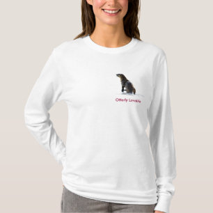 Cute OTTER Kärlek Dam, långskeppsfart i Sleeve T Shirt
