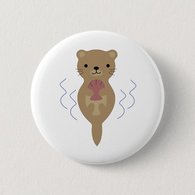 Cute Otter Knapp (Framsida)