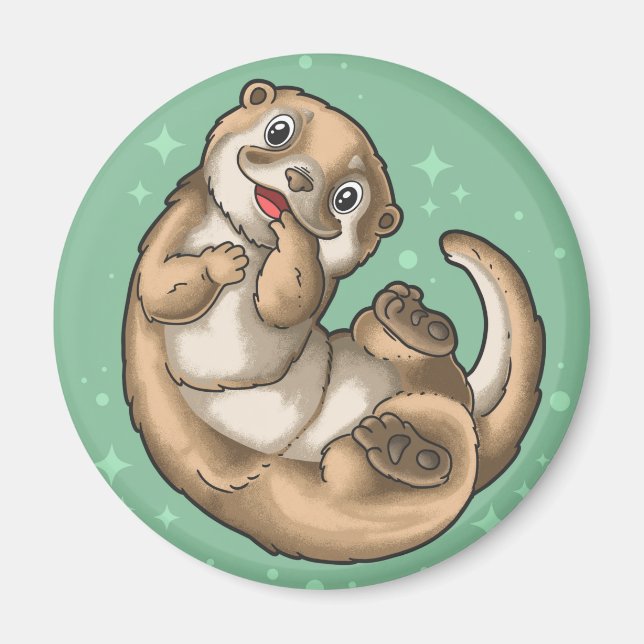 Cute Otter Magnet (Framsidan)