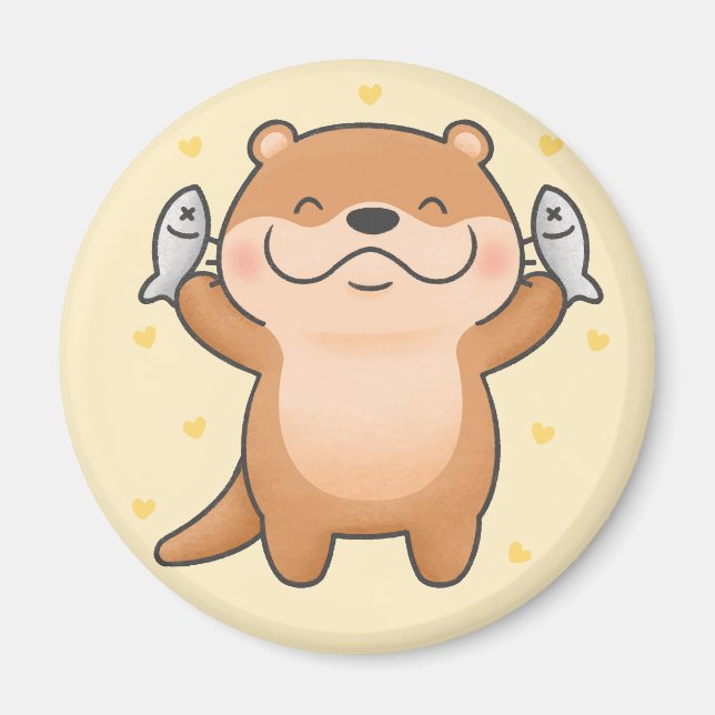 Cute Otter Magnet (Framsidan)
