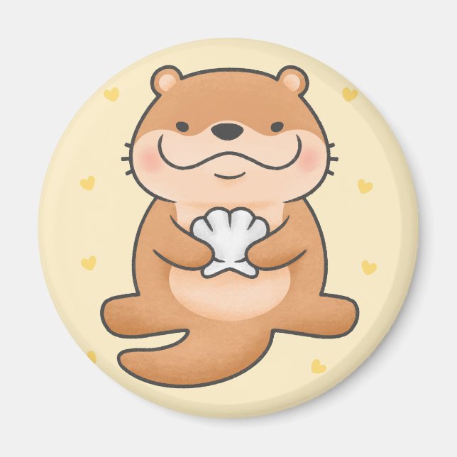 Cute Otter Magnet (Framsidan)