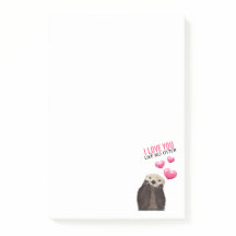 Cute Otter med Rosa Hearts Kärlek You Pun