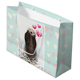 Cute Otter med Rosa Kärlek Hearts