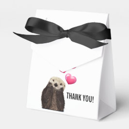 Cute Otter med Rosa Kärlek Hearts Tack Presentaskar