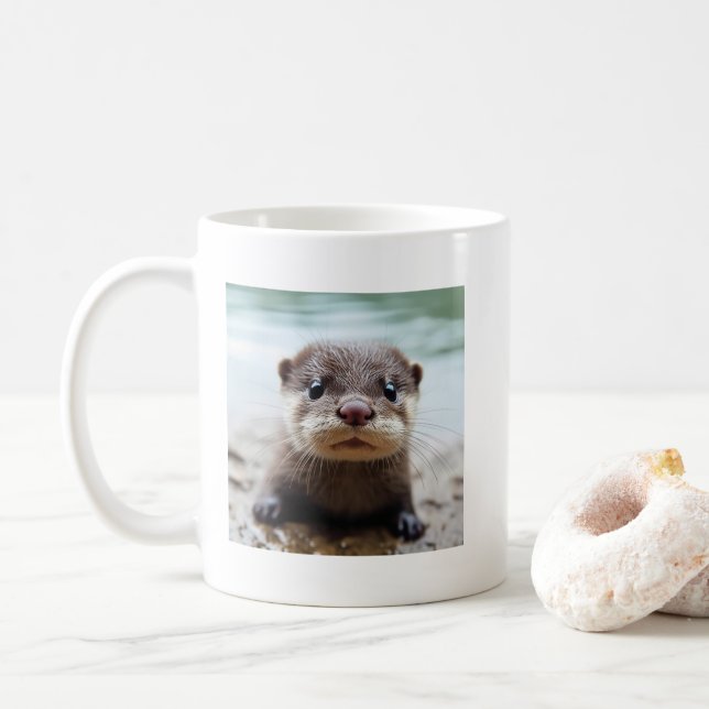 Cute Otter Mugg - Cute Animal Muggar (Med munk)