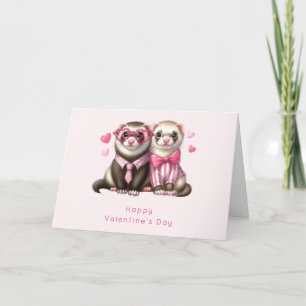 Cute Otter-paret på Alla hjärtans dag i Kärlek Helgkort