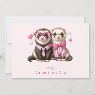 Cute Otter-paret på Alla hjärtans dag i Kärlek Julkort