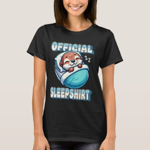 Cute Otter Pillow Officiell Sömnskeppet 1 T Shirt