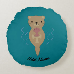 Cute Otter Rund Kudde