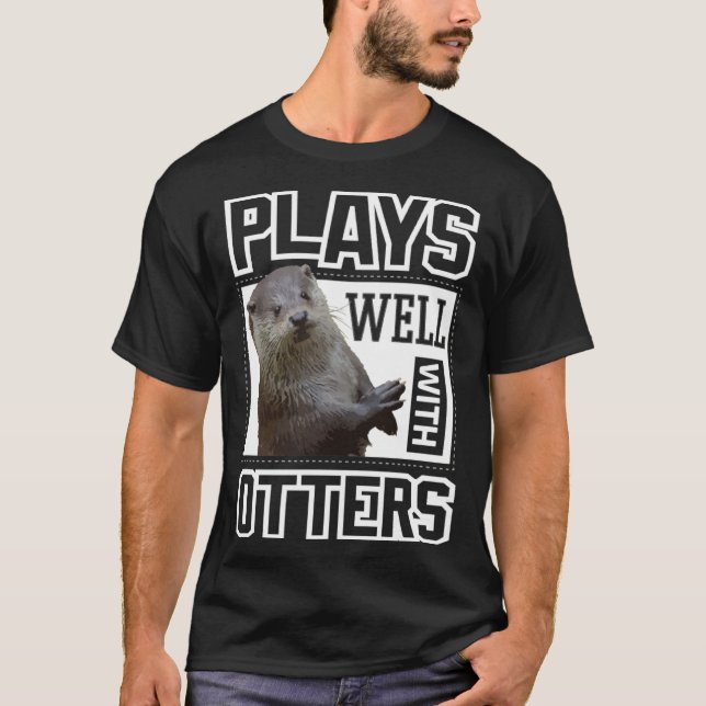 Cute Otter spelar bra med otters kvinnliga barn T Shirt (Framsida)