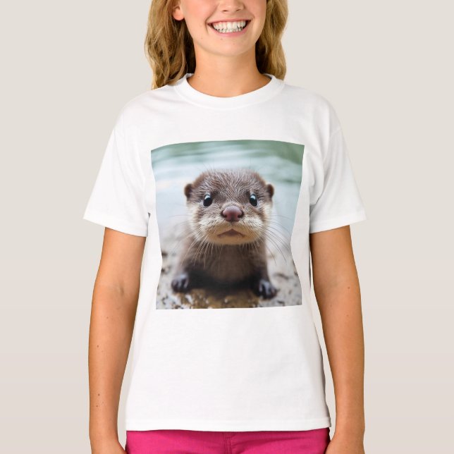 Cute Otter T Shirt - Cute Animal Shirts (Framsida)
