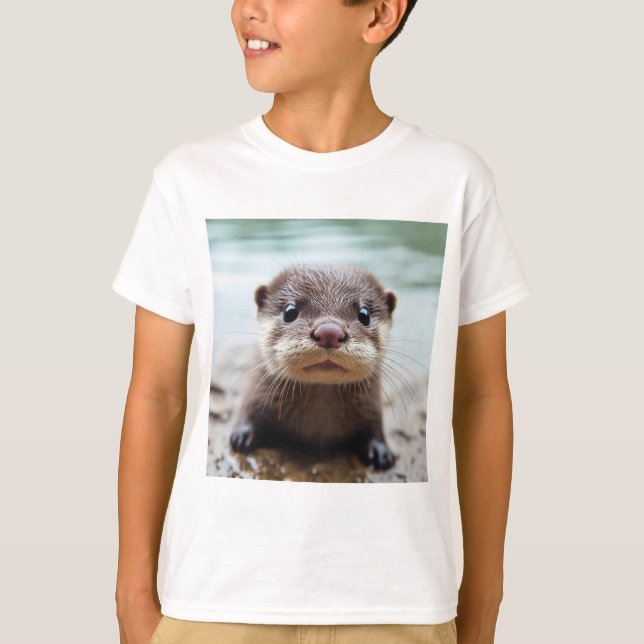 Cute Otter T Shirt - Cute Animal Shirts (Framsida)