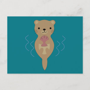Cute Otter Vykort