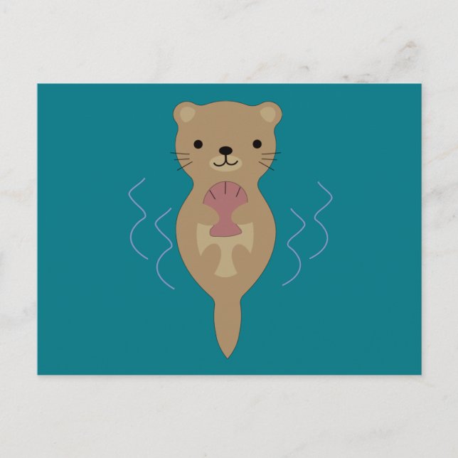 Cute Otter Vykort (Framsida)