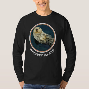 Cute Otter Whidbey Island Wa Kusten, bosatt Fisher T Shirt