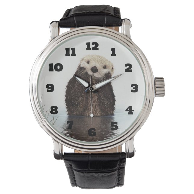 Cute Otter Wildlife-bild Armbandsur (Framsida)