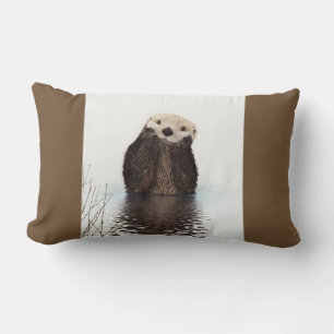 Cute Otter Wildlife-bild Lumbarkudde