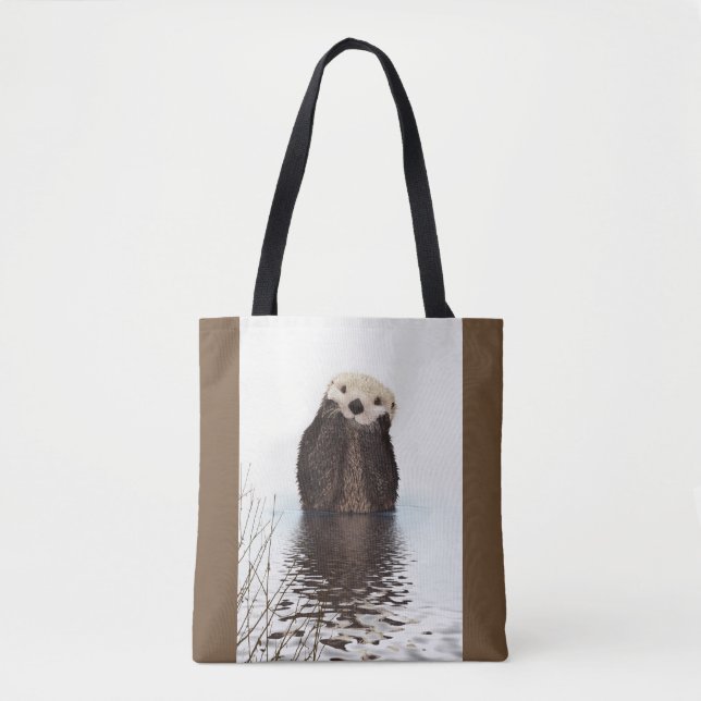 Cute Otter Wildlife-bild Tygkasse (Framsida)