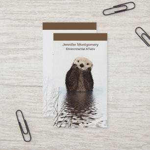 Cute Otter Wildlife-bild Visitkort