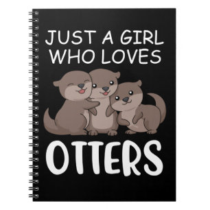 Cute Otter Women Sea, bara en flicka som Kärlek-ot Anteckningsbok