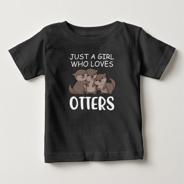 Cute Otter Women Sea, bara en flicka som Kärlek-ot T Shirt (Framsida)