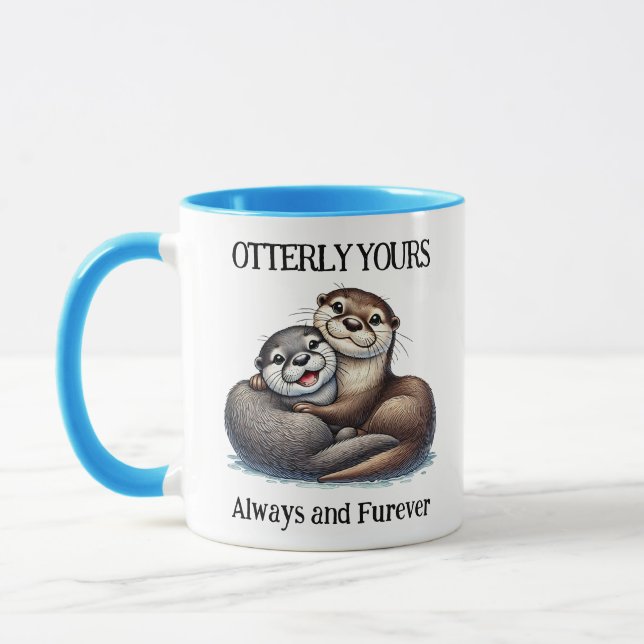 Cute Otterly Yours Alltid och Furever Mugg (Vänster)