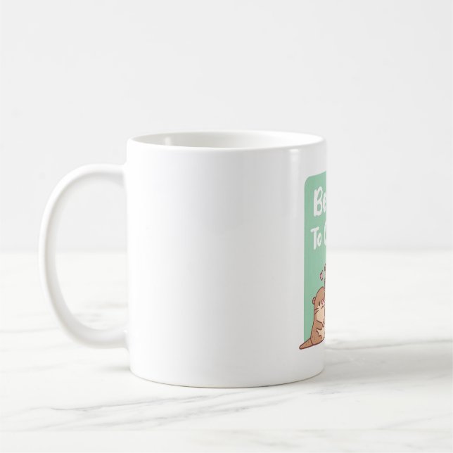 Cute Otters är vänliga mot Otters Pun Kaffemugg (Vänster)