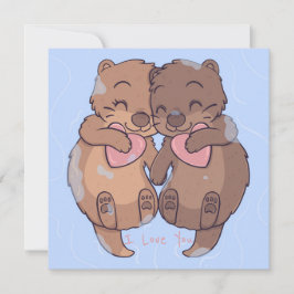 Cute Otters Julkort