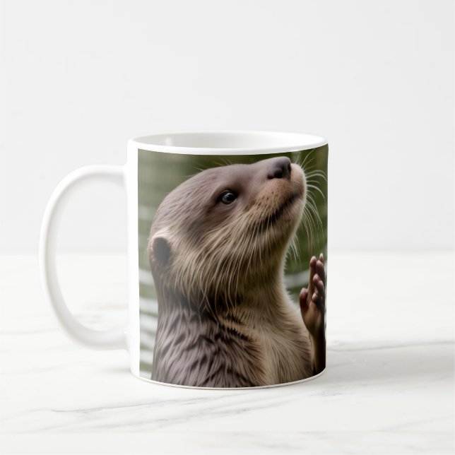 Cute Otters Kaffemugg (Vänster)
