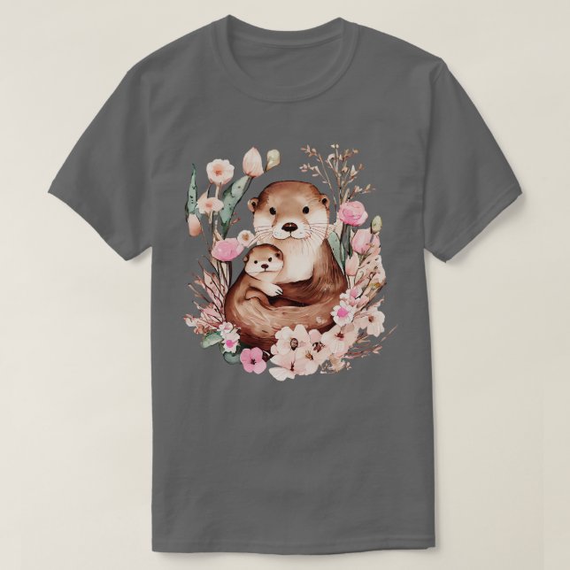 Cute otters t shirt (Design framsida)