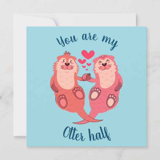Cute Otters Valentines day par Personlig (Framsida)