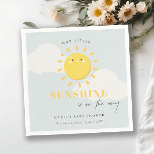 Cute our Little Sunshine Blue Boy Shower Pappersservett