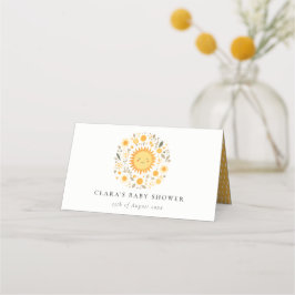 Cute our Little Sunshine Boho Sol Baby Shower Placeringskort