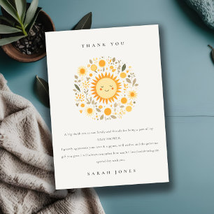 Cute our Little Sunshine Boho Sol Baby Shower Tack Kort