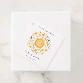 Cute Our Little Sunshine Boho Sun Baby Shower Gåvor Etiketter